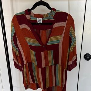 VU Multicolor Striped Blouse